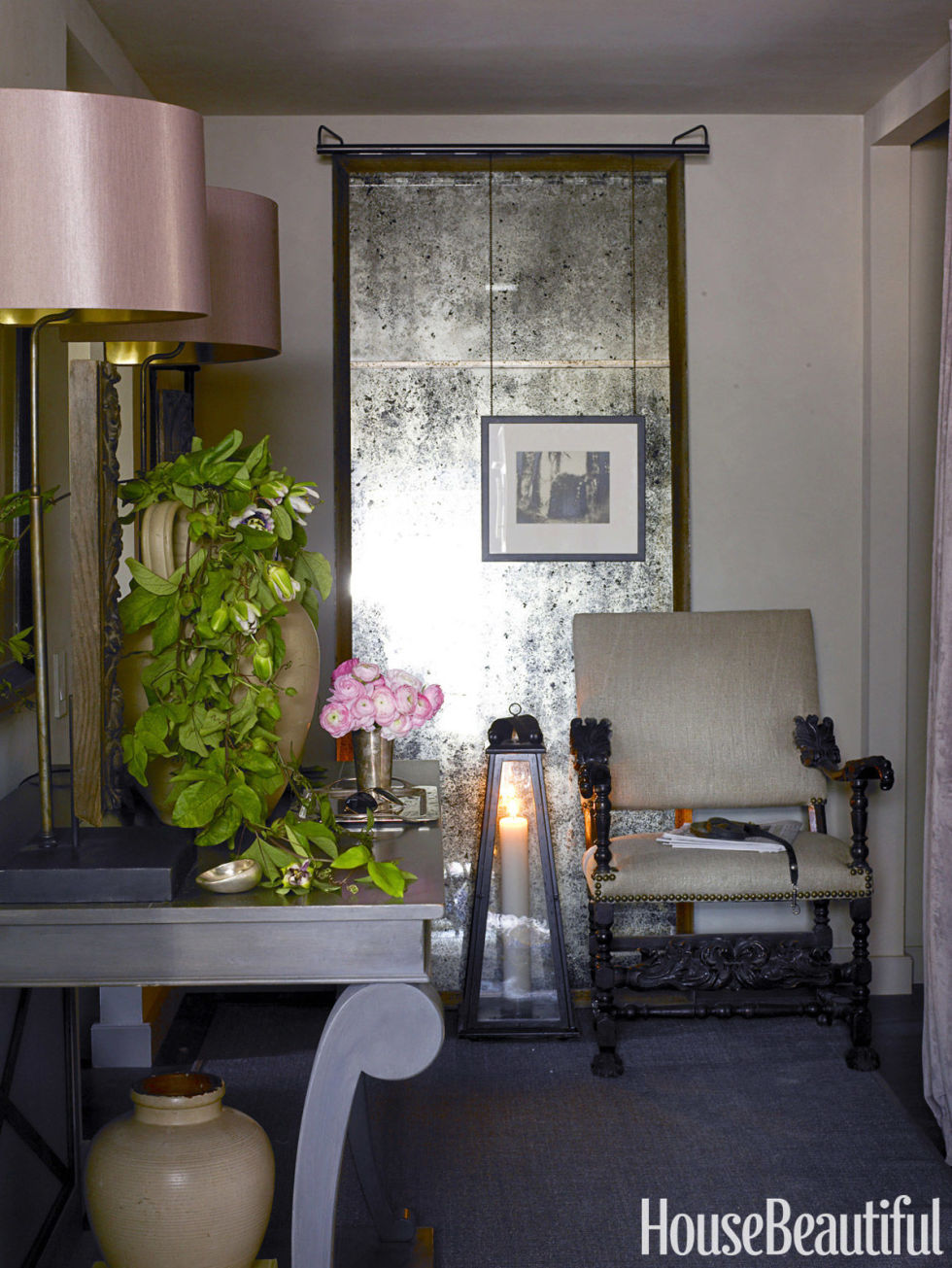 Apartment entryway mirror: colorful makeover manhattan apartment ...