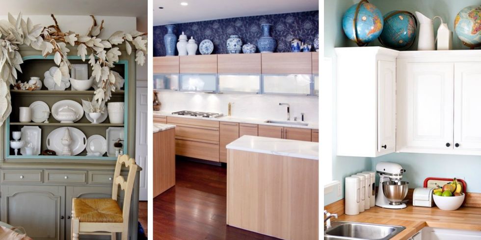 Design Ideas for the Space Above Kitchen Cabinets Decorating Design Ideas for the Space Above Kitchen Cabinets Decorating