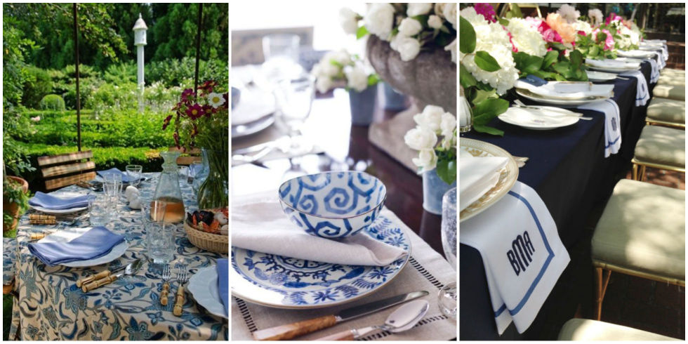 blue and white dishes and table settings - tablescapes and blue and white dishes and table settings - tablescapes and