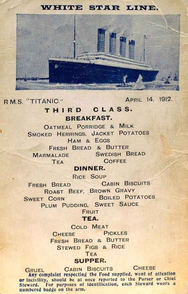 what passengers ate on the titanic - real titanic menus what passengers ate on the titanic - real titanic menus