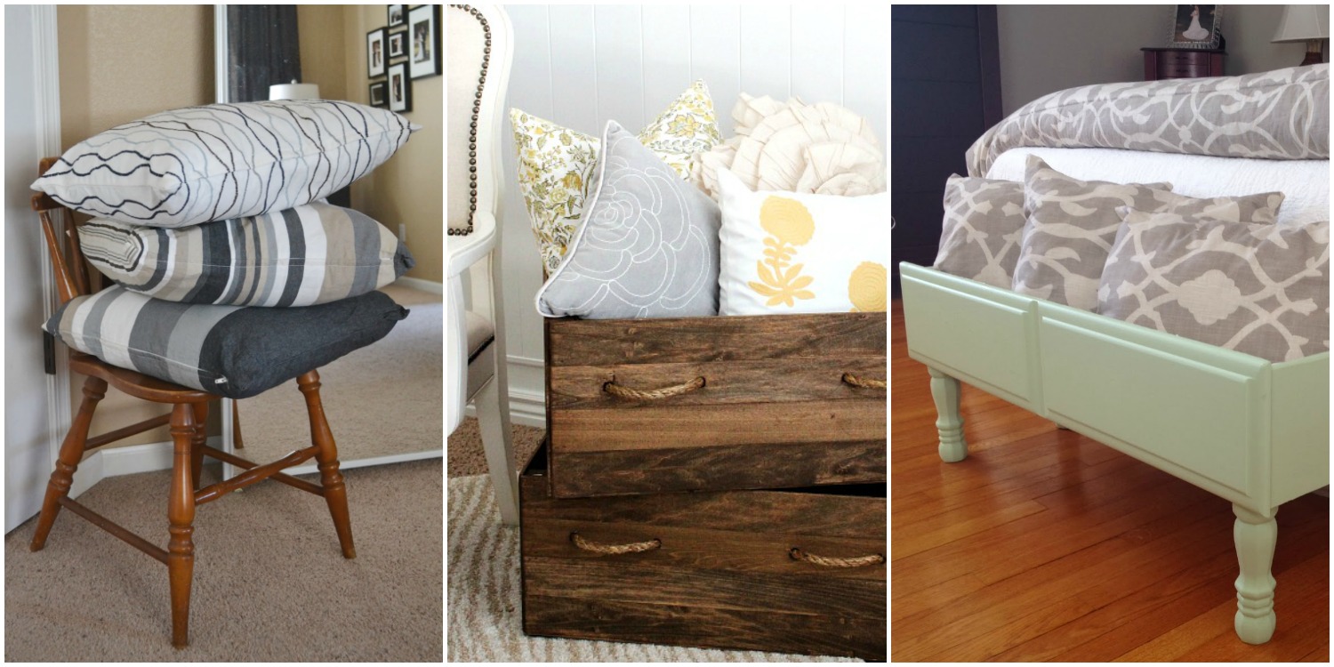 Bedroom Throw Pillow Storage Ideas How to Organize Your Accent Pillows