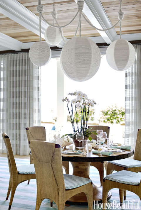 85+ Best Dining Room Decorating Ideas and Pictures In the dining area, a Sedgwick & Brattle rope-wrapped chandelier hangs over 85+ Best Dining Room Decorating Ideas and Pictures In the dining area, a Sedgwick & Brattle rope-wrapped chandelier hangs over