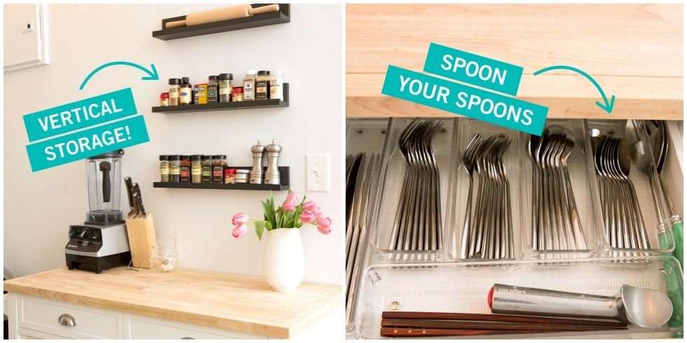 Tiny Kitchen storage tricks for a tiny kitchen - small kitchen organization Tiny Kitchen storage tricks for a tiny kitchen - small kitchen organization