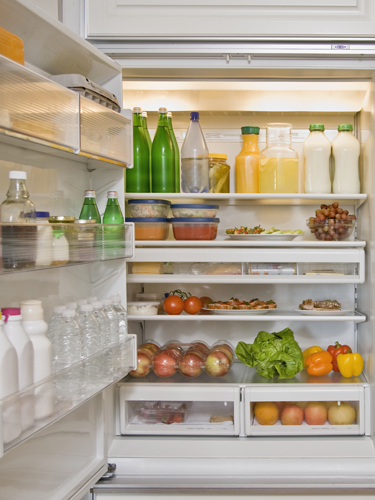 Line the bottom of your refrigerator's crisper drawer with paper towels. They'll absorb the excess moisture that causes veggies to rot.