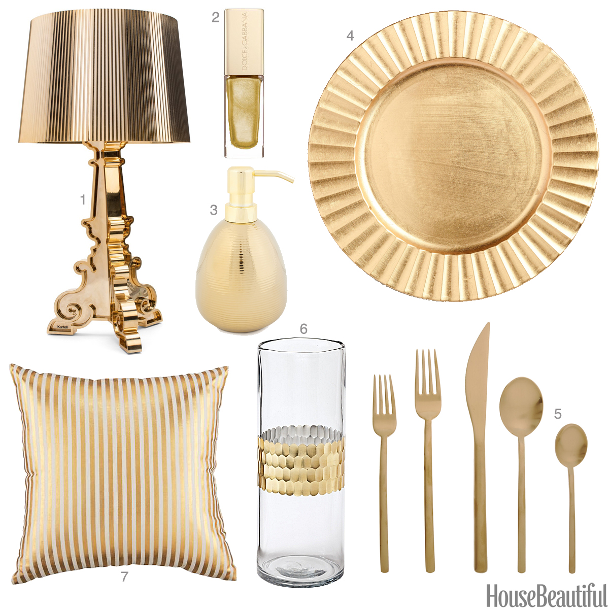 Light Gold Accessories - Light Gold Home Decor