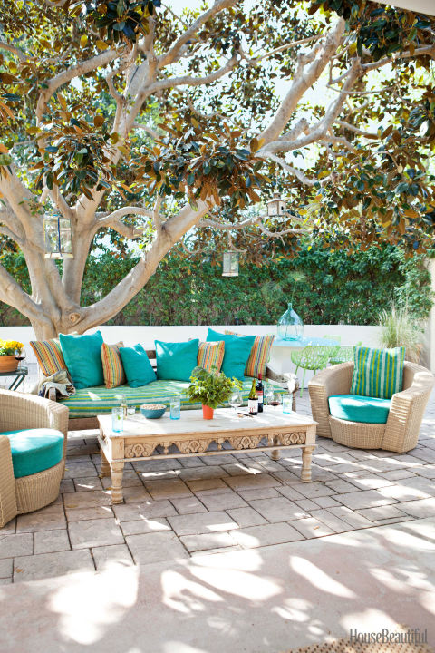 Colorful outdoor rooms colorful patio decorating ideas